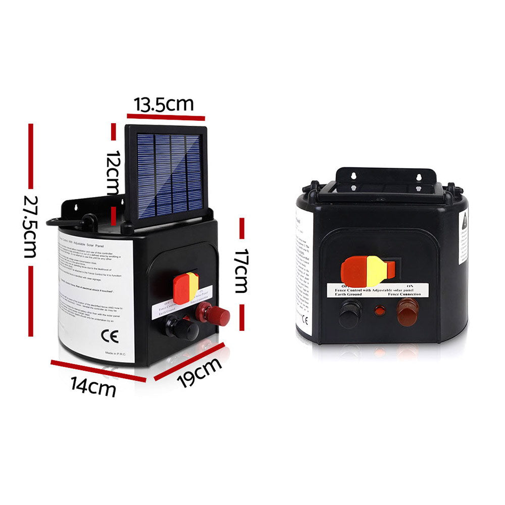 Giantz 5km Solar Electric Fence Charger Energiser