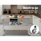 Cefito 430 Stainless Steel Kitchen Benches Work Bench Food Prep Table with Wheels 1524MM x 610MM