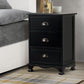 Artiss Vintage Bedside Table Chest Storage Cabinet Nightstand Black