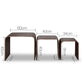 Artiss Set of 3 Wooden Coffee Table - Walnut