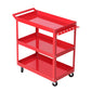 Giantz Tool Cart 3 Tier Parts Steel Trolley Mechanic Storage Organizer Red