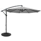 Instahut 3M Umbrella with 48x48cm Base Outdoor Umbrellas Cantilever Sun Beach Garden Patio Grey