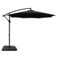 Instahut 3M Umbrella with 50x50cm Base Outdoor Umbrellas Cantilever Sun Stand UV Garden Black