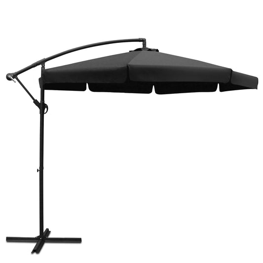 Instahut 3M Outdoor Umbrella - Black