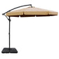 Instahut 3M Umbrella with 50x50cm Base Outdoor Umbrellas Cantilever Patio Sun Beach UV Beige