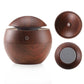 Milano Ultrasonic USB Diffuser with 10 Aroma Oils Humidifier LED Light 130ml - Dark Wood