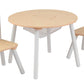 Round Table and 2 Chair Set for children (White Natural)