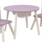 Round Table and 2 Chair Set for children (Lavender)