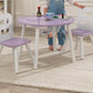 Round Table and 2 Chair Set for children (Lavender)