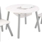 Round Table and 2 Chair Set for kids (Gray)