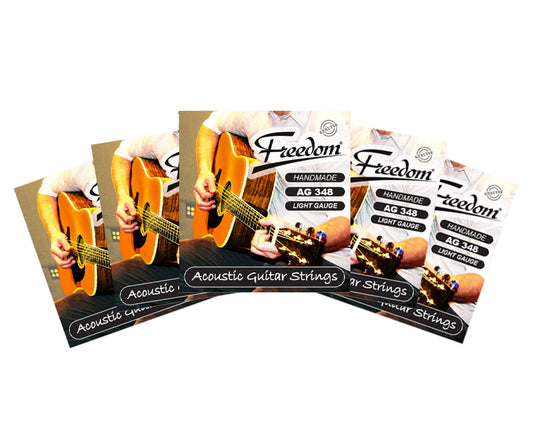 Freedom 10 Pack Acoustic Guitar Strings - Light Gauge AG348-10PK