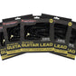 Precision Audio 5 Pack 1/4" To 1/4" 6.35mm Deluxe Coil Studio Guitar Lead Straight to Straight GLEADC3 3m