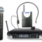 2-in-1 UHF Wireless Microphone System Handheld Headset Lapel Bodypack GLXD05