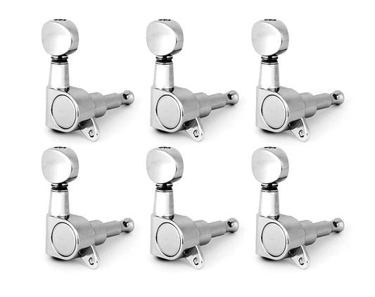 Tuning Pegs Machine Heads for Electric Guitars 6-in-Line Chrome 6pc K805