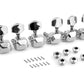 Tuning Pegs Semi-Closed Machine Heads for Acoustic Guitar Chrome 3L+3R Set 6pc K807