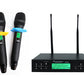 Twin Channel Professional Wireless Microphone System Dual XLR Out MIC24