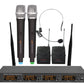 4 Channel UHF Wireless Microphone System Rack Mountable LCD Display MIC98