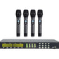 4 Channel UHF Wireless Microphone System Rack Mount LCD Display TMUS04