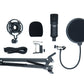 USB Mic Kit USB Microphone Shock Mount Boom Arm Pop Filter USBMIC1KIT