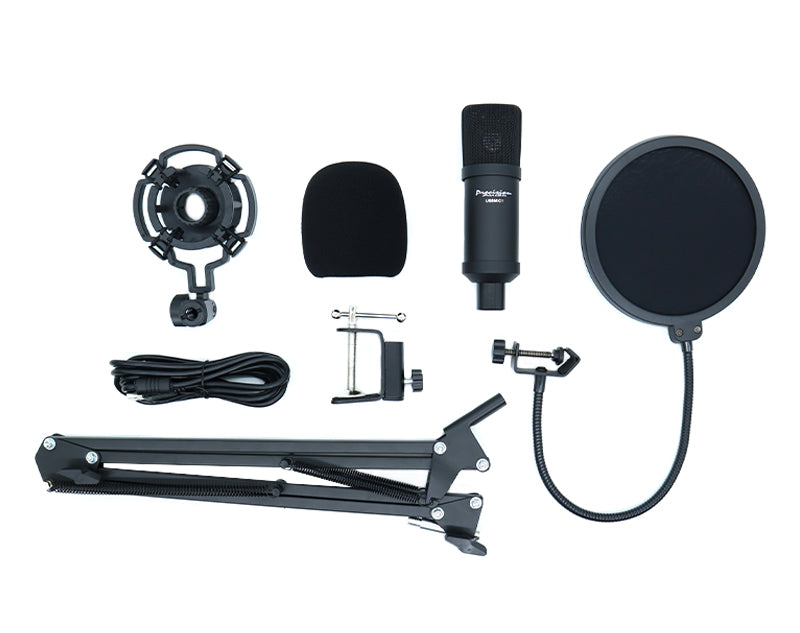 USB Mic Kit USB Microphone Shock Mount Boom Arm Pop Filter USBMIC1KIT