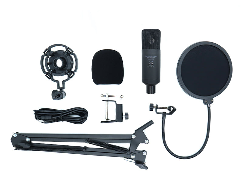 USB Mic Kit USB Microphone Shock Mount Boom Arm Pop Filter USBMIC2KIT