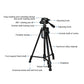 Camera Tripod Stand Mount For DSLR GoPro iPhone Samsung Travel