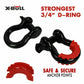 X-BULL Winch Recovery Kit 11PCS 4WD 4x4 Pack Off Road Snatch Strap Essential