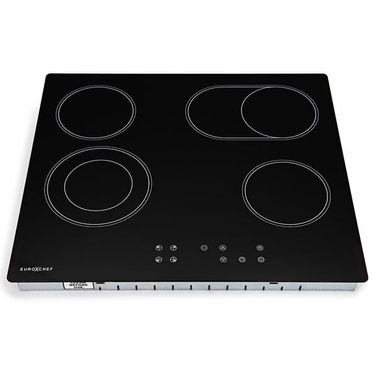 EuroChef 60cm Ceramic Cooktop 4 6 Zone Electric Glass Burner Top Flat Kitchen