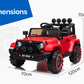 ROVO KIDS Electric Ride On 12V 4WD Jeep Inspired  Car Boys Toy Battery Red