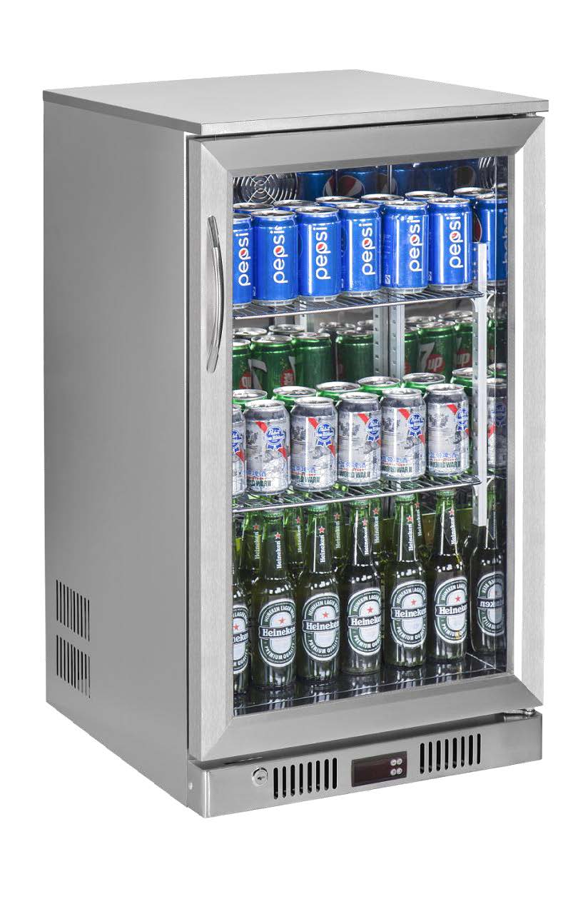 120L Single Door Stainless Steel Commercial Under Counter Bar Wine Fridge 1-Door