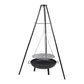 Tripod Garden Fire Pit BBQ Barbecue Cast Iron & Steel Fire Pit Bowl Round