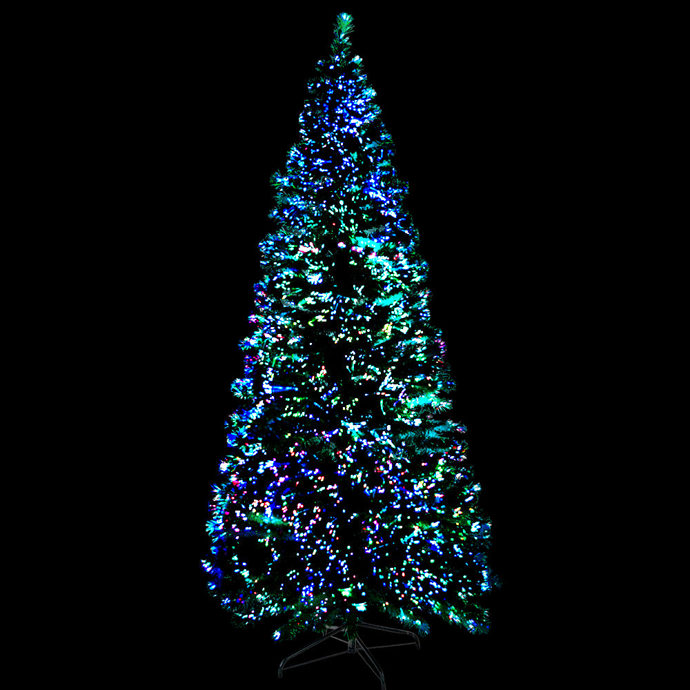 Jingle Jollys Christmas Tree 1.8M LED Xmas trees Optic Fibre Multi Colour