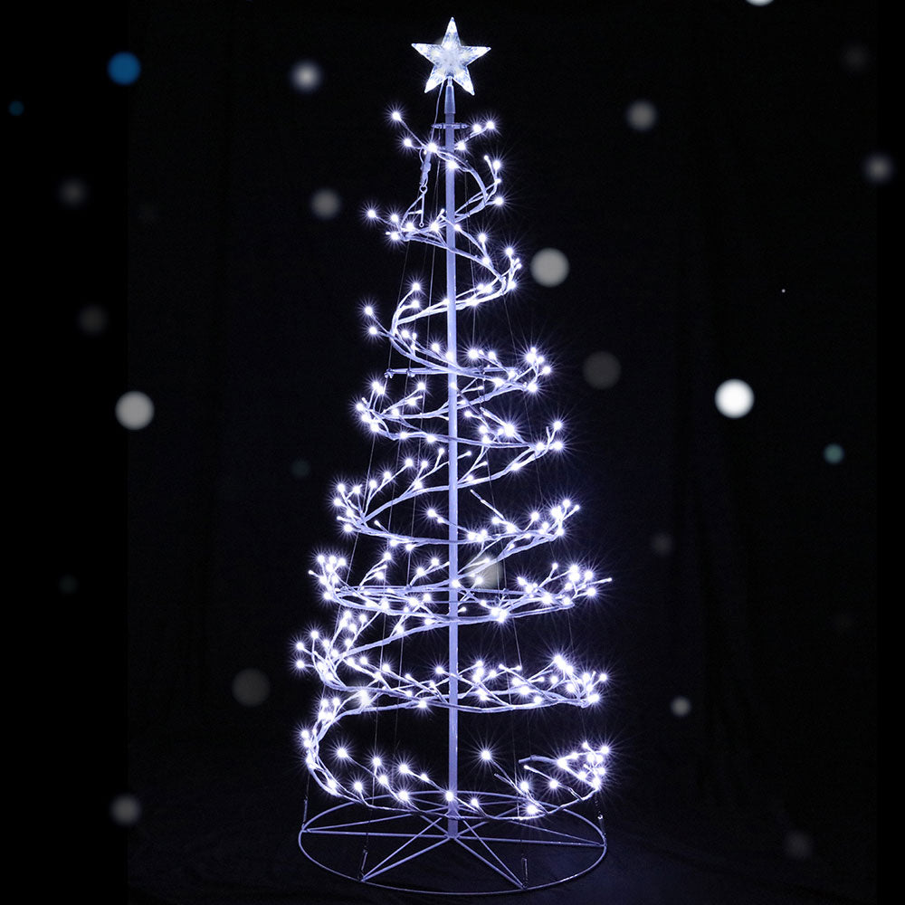 Jingle Jollys Christmas Tree 1.8M 320 LED Xmas Cold White Lights Optic Fibre