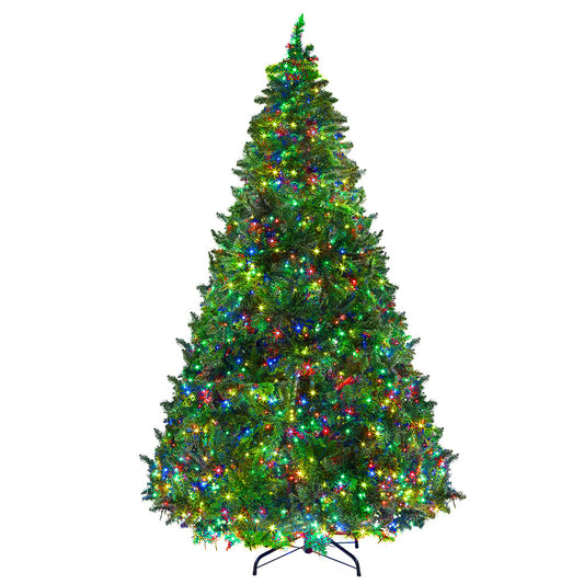 Jingle Jollys Christmas Tree 2.4M Green With 1488 LED Lights Multi Colour