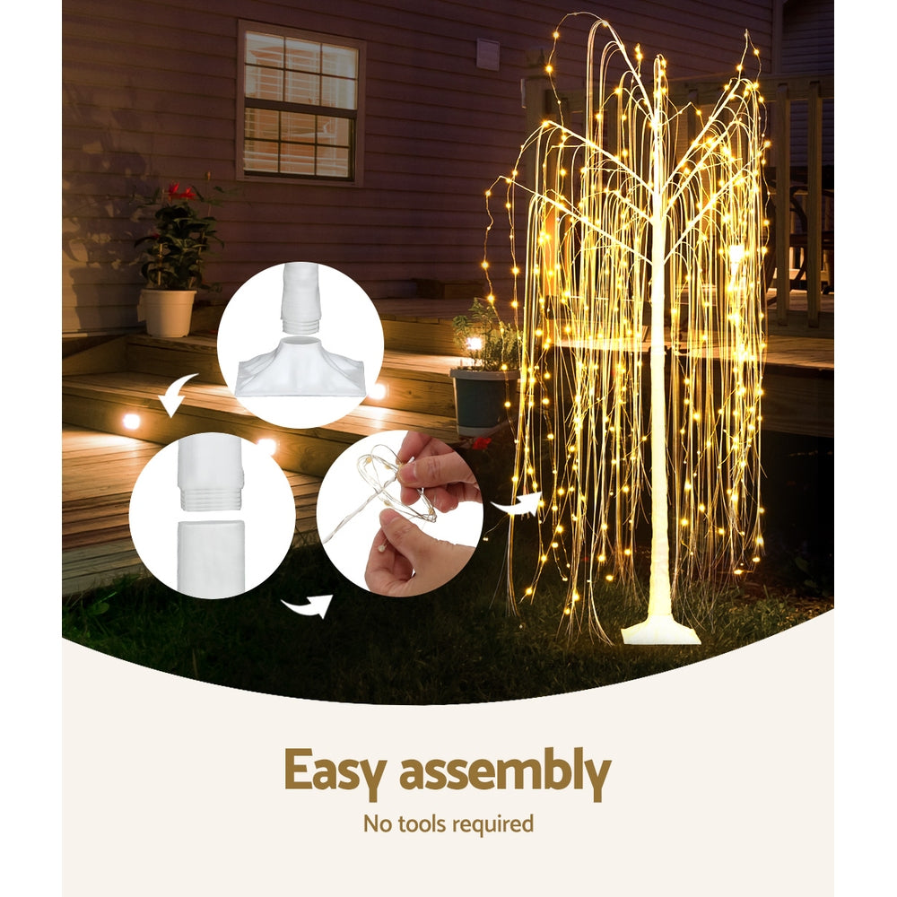 Jingle Jollys Christmas Tree 1.8M 360 LEDTrees With Lights Warm White