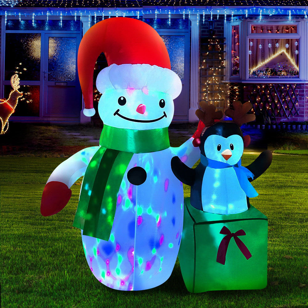 Jingle Jollys Inflatable Christmas 1.8M Snowman LED Lights Outdoor Decorations